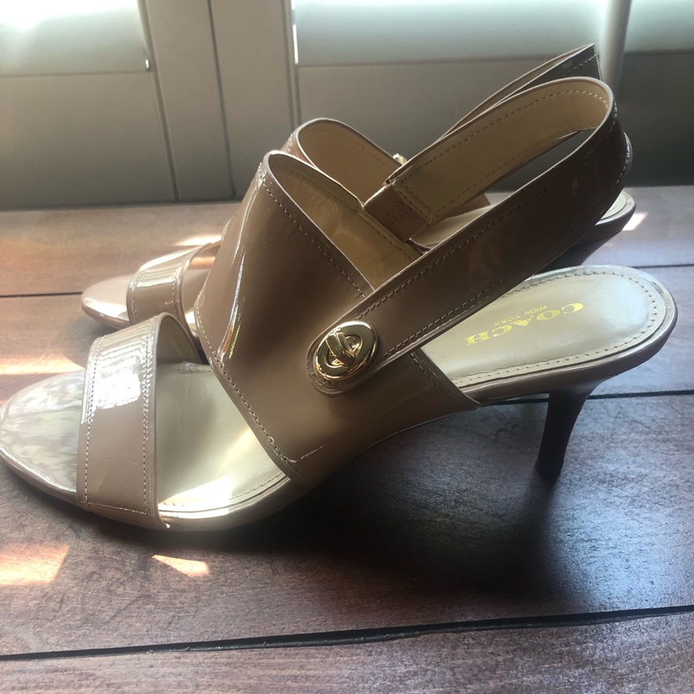 Coach Marla Size 9 slingback patent sandal